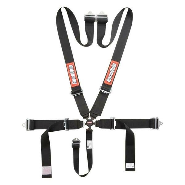 6-Point SFI Pull Up Harness Set, Black, Racequip, Mfr#: RQP-744004
